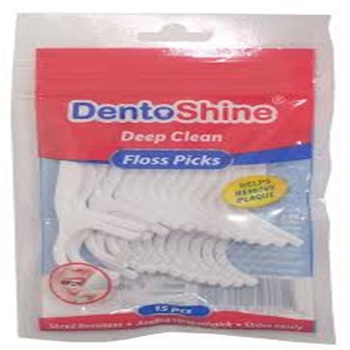 DENTOSHINE FLOSS PICKS 15N